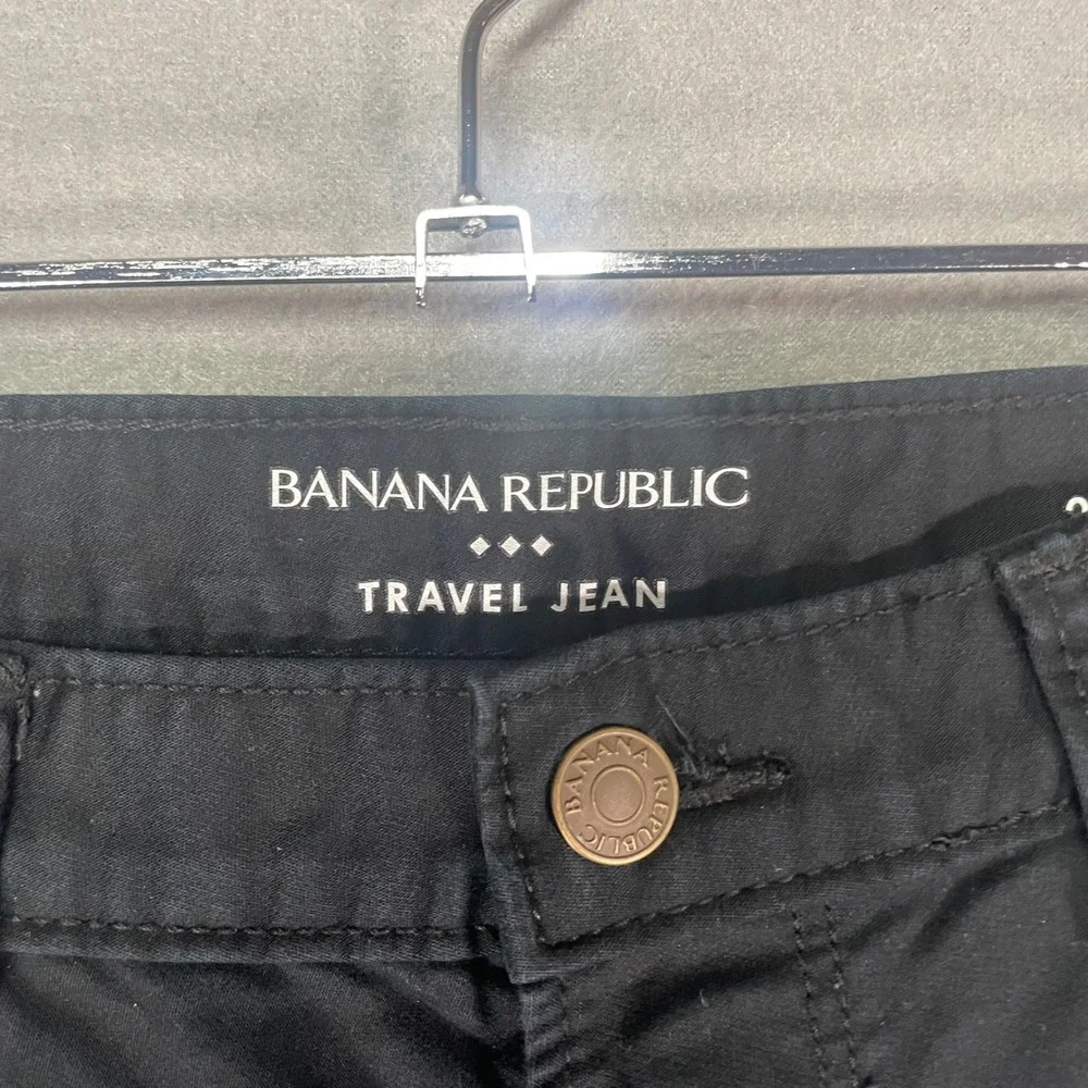Banana‎ Republic Travel Jean Slim Black Stretch Pants Mens 32x30